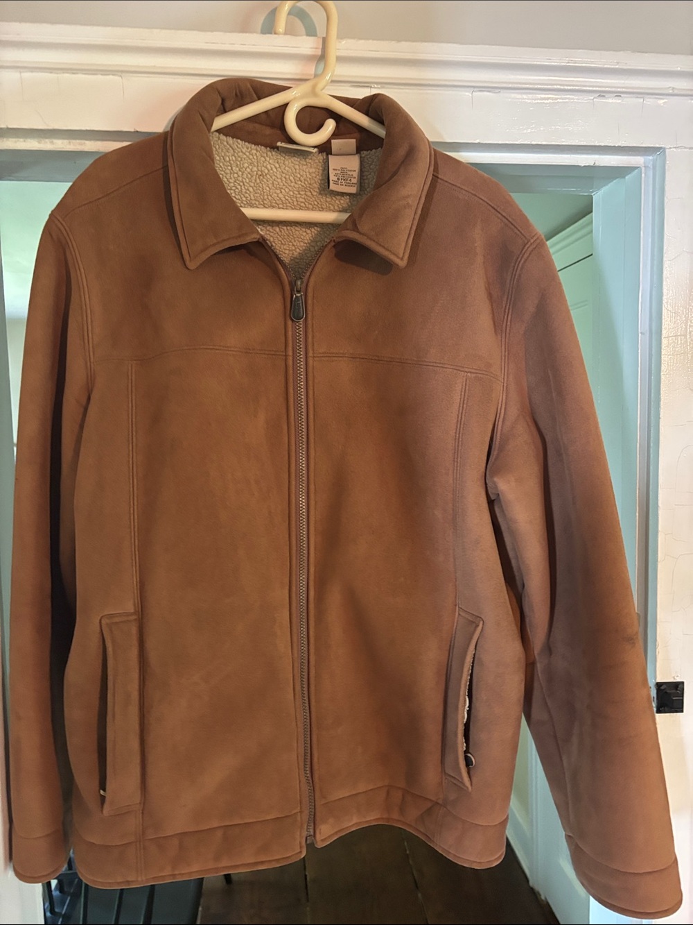 L.L. Bean Cream Sherpa-Lined Brown Jacket